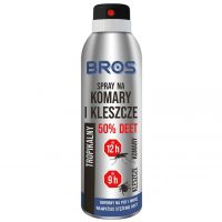 SPRAY NA KOMARY i KLESZCZE 50% DEET 180 ml BROS